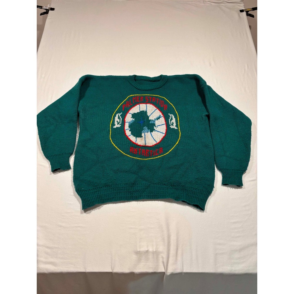 Vintage Palmer‎ Station Antarctica Knit Sweater Souvenir Crewneck XL Gorpcore
